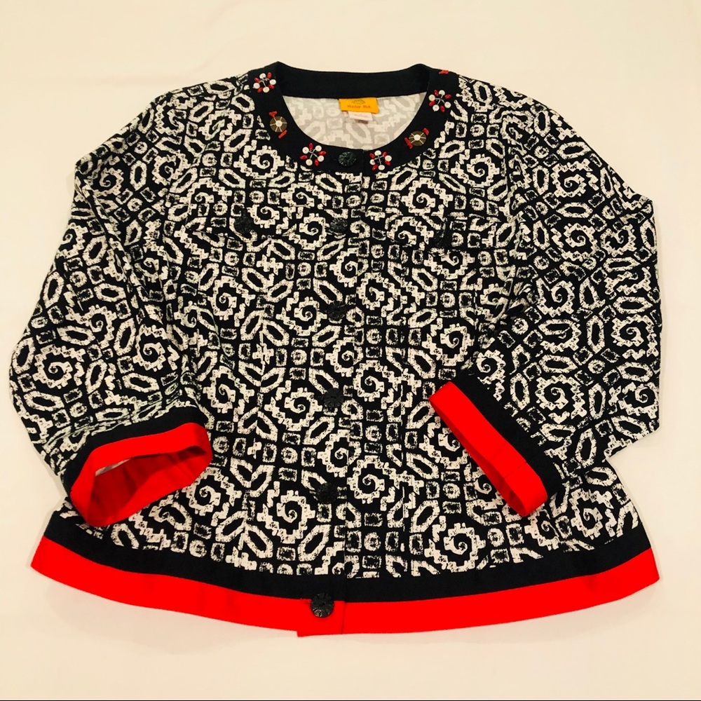 Ruby Rd Set Black & White Jacket & Pants - image 4